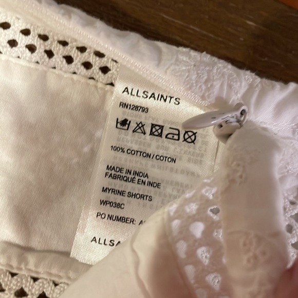 All Saints Eyelet shorts - Picture 4 of 6